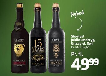 Fleggaard Skovlyst Jubilæumsbryg, Grizzly el. Owl tilbud