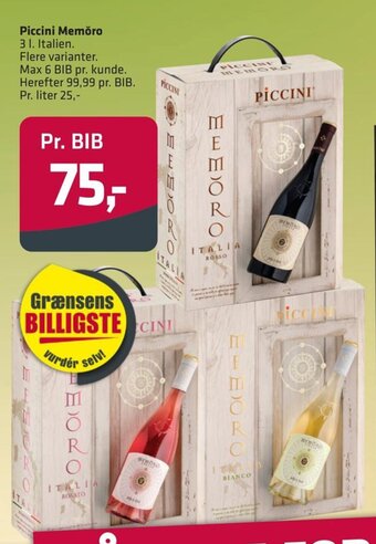 Fleggaard Piccini Memoro 3 l. Italien. tilbud