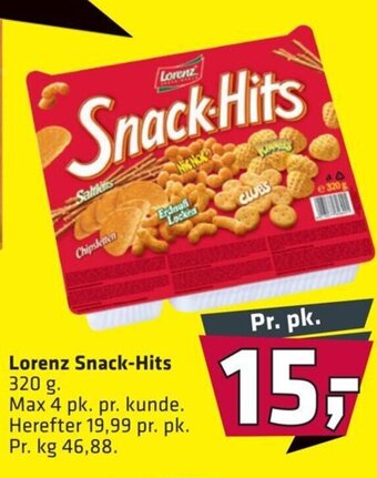 Fleggaard Lorenz Snack Hits 320 g. tilbud