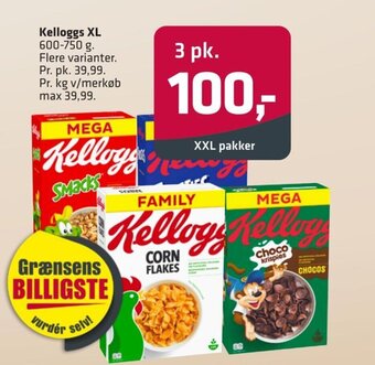 Kelloggs XL 600-750 g.