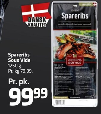 Fleggaard Spareribs Sous Vide 1250 g. tilbud
