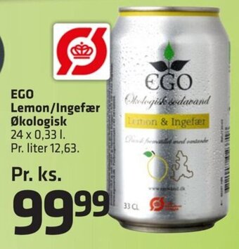 EGO Lemon/Ingefær Økologisk 24 x 0,33 L