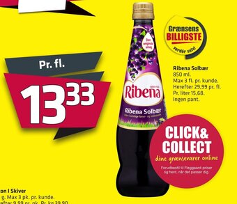 Fleggaard Ribena Solbær tilbud