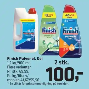 Fleggaard Finish Pulver el. Gel 1,2 kg/900 ml tilbud