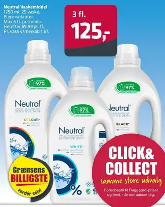 Fleggaard Neutral Vaskemiddel 1250 ml tilbud