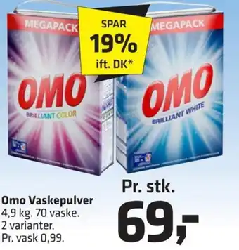 Fleggaard Omo Vaskepulver 4,9 kg tilbud