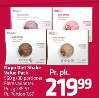 Fleggaard Nupo Diet Shake Value Pack tilbud
