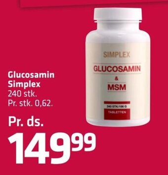 Fleggaard Glucosamin Simplex 240 stk tilbud