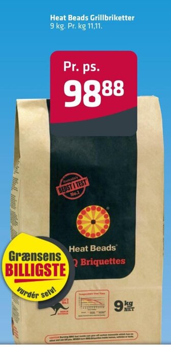 Fleggaard Heat Beads Grillbriketter 9 kg. tilbud