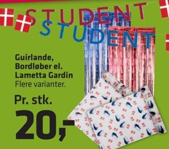 Fleggaard Guirlande, Bordløber el. Lametta Gardin tilbud
