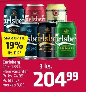 Fleggaard Carlsberg 24 x 0,33 L tilbud