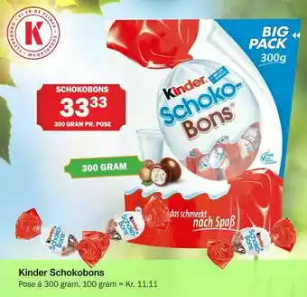Købmandsgården Kinder Schokobons tilbud