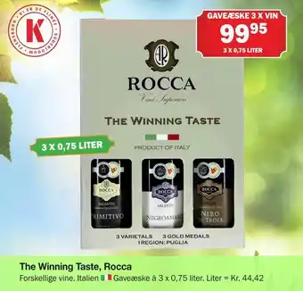 Købmandsgården The Winning Taste, Rocca tilbud