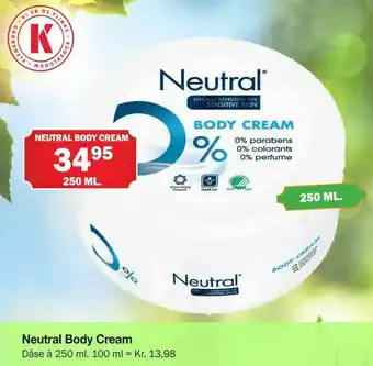 Købmandsgården Neutral Body Cream tilbud