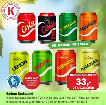 Købmandsgården Harboe Sodavand tilbud