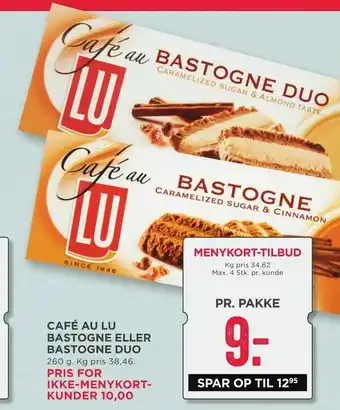 MENY Café au lu bastogne eller bastogne duo tilbud