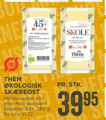 MENY Them økologisk skæreost tilbud