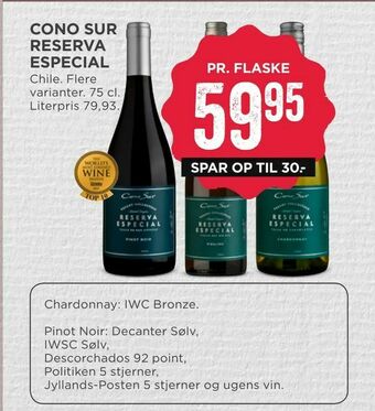 MENY Cono sur reserva especial tilbud