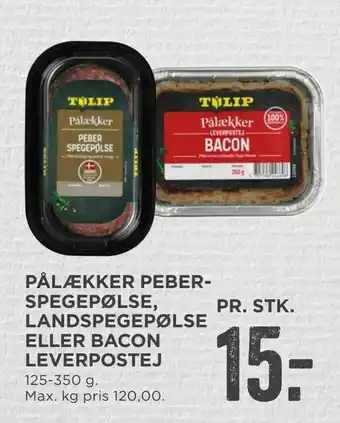 MENY Pålækker peber­ spegepølse, landspegepølse eller bacon leverpostej tilbud