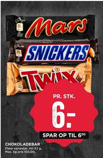 MENY Chokoladebar tilbud