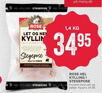 MENY Rose hel kylling i stegepose tilbud