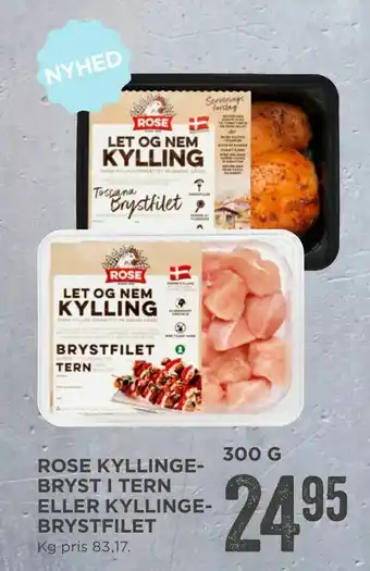 MENY Rose kyllingebryst i tern eller kyllingebrystfilet tilbud
