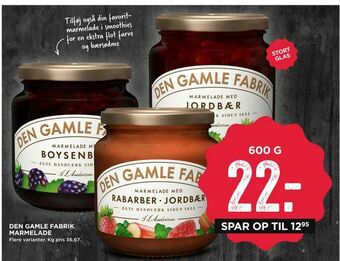 MENY Den gamle fabrik marmelade tilbud