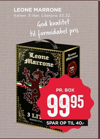 MENY Leone marrone tilbud