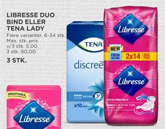 MENY Libresse duo bind eller tena lady tilbud