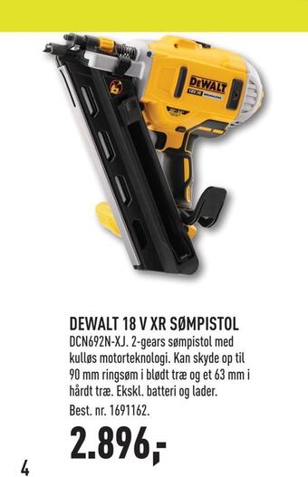 Johannes Fog Dewalt 18 v xr sømpistol tilbud
