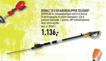 Johannes Fog Dewalt 18 v xr hækkeklipper teleskop tilbud