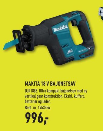 Johannes Fog Makita 18 v bajonetsav tilbud