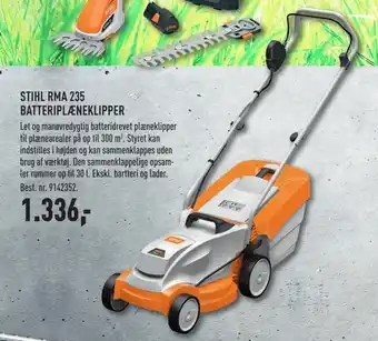 Johannes Fog Stihl rma 235 batteriplæneklipper tilbud
