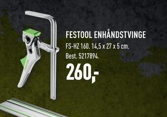Johannes Fog Festool enhåndstvinge tilbud