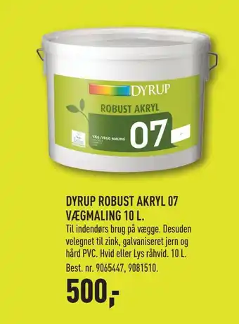 Dyrup robust akryl 07 vægmaling 10 l