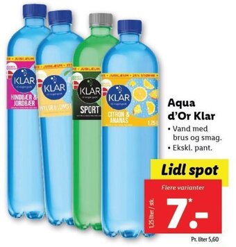 Lidl Aqua d'Or Klar tilbud