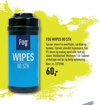 Johannes Fog Fog wipes 80 stk tilbud