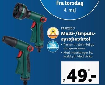 Multi-/Impuls-sprøjtepistol