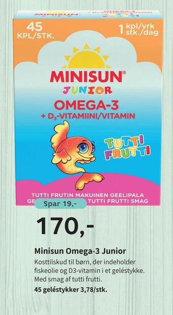 Helsam Minisun omega-3 junior tilbud