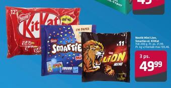 Fleggaard Nestlé mini lion, smarties el. kitkat tilbud