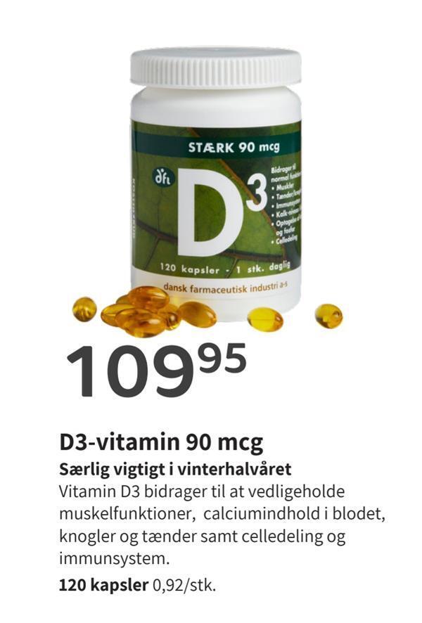 Helsam D3-vitamin 90 mcg tilbud