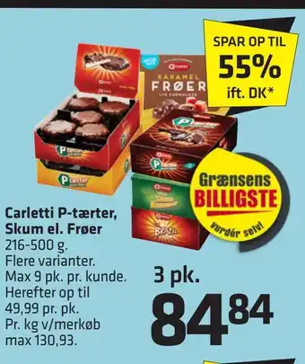 Fleggaard Carletti p-tærter, skum el. frøer tilbud