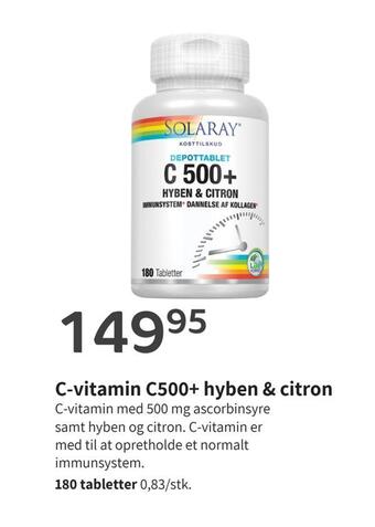 C-vitamin c500+ hyben & citron