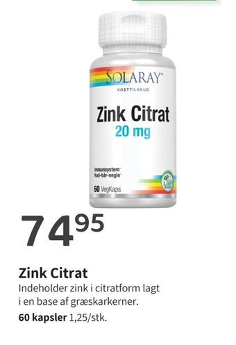 Helsam Zink citrat tilbud