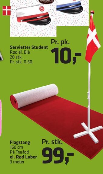 Fleggaard Flagstang el. rød løber tilbud