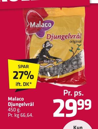 Fleggaard Malaco djungelvrål tilbud