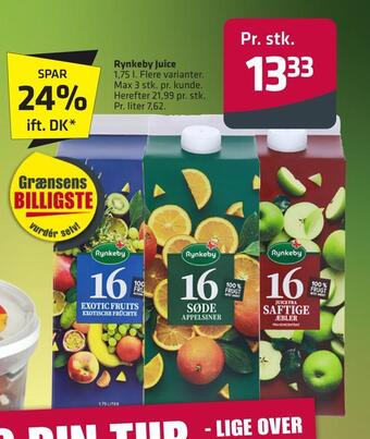 Fleggaard Rynkeby juice tilbud