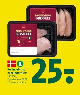 Coop 365 Kyllingebryst eller inderfilet tilbud