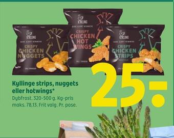Coop 365 Kyllinge strips, nuggets eller hotwings tilbud