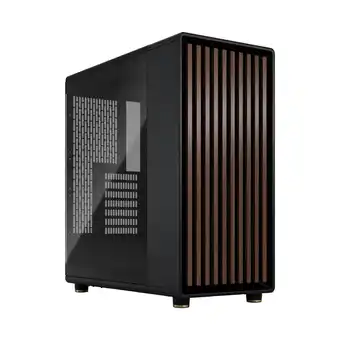 Fractal north charcoal black tg clear tint mid tower
